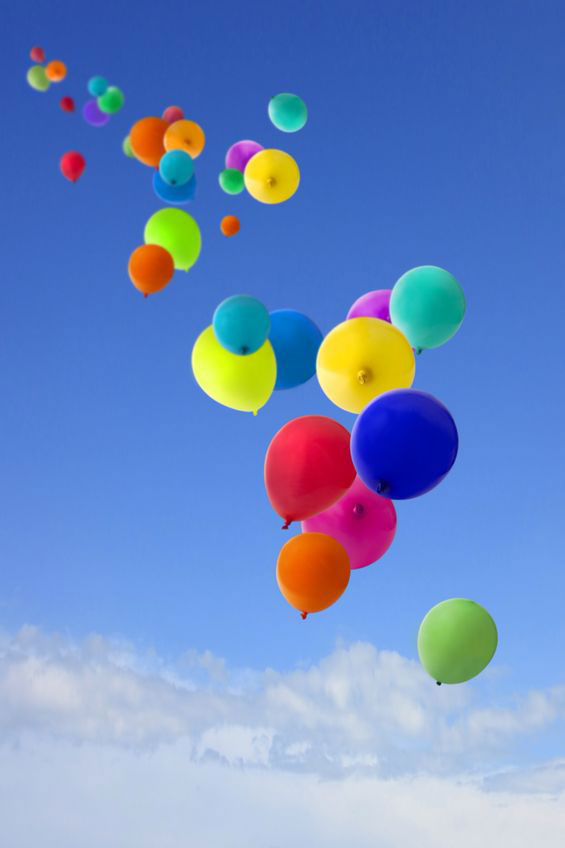 releasing balloons